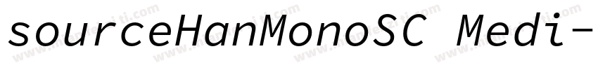 sourceHanMonoSC Medi字体转换